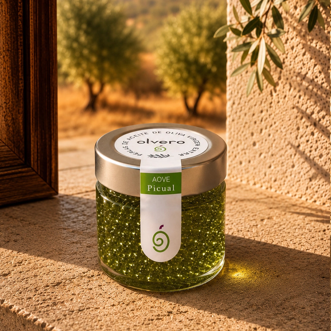 Perles d’huile d’olive vierge extra Picual · Fruité Intense · 180 g